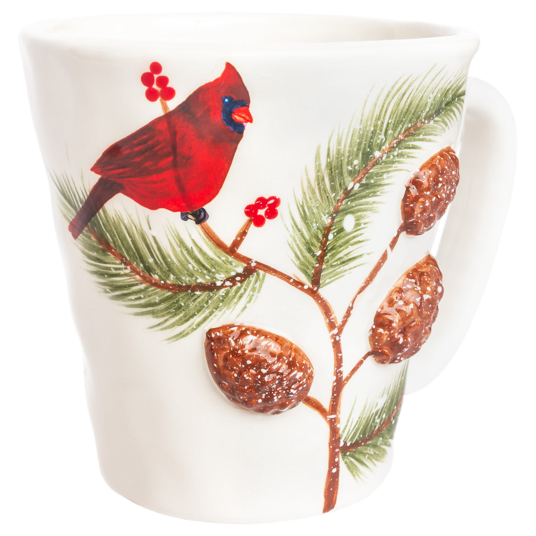 Pinecones And Cardinals Mug
