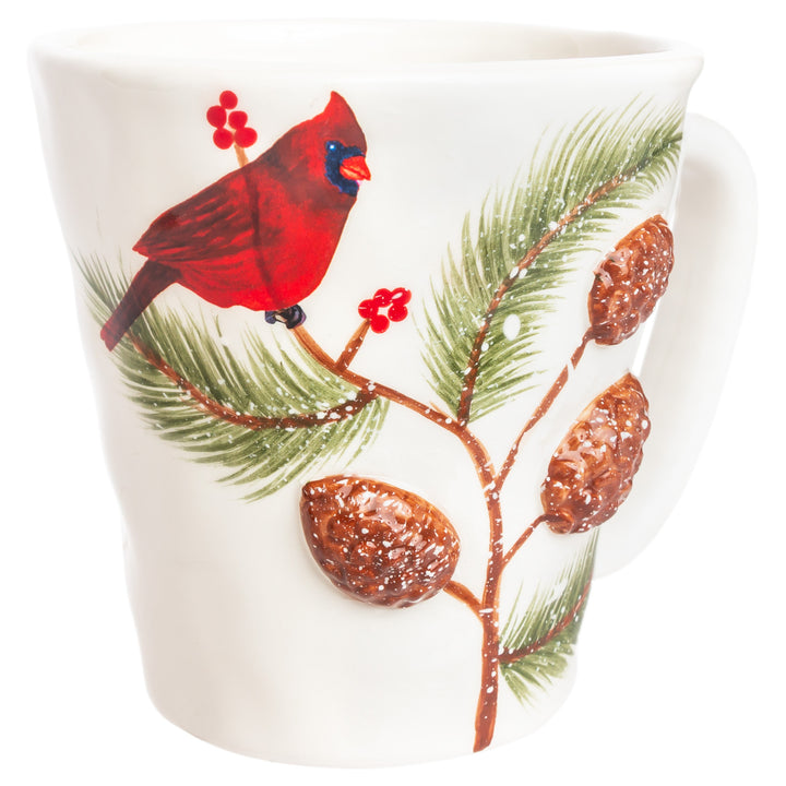 Pinecones And Cardinals Mug