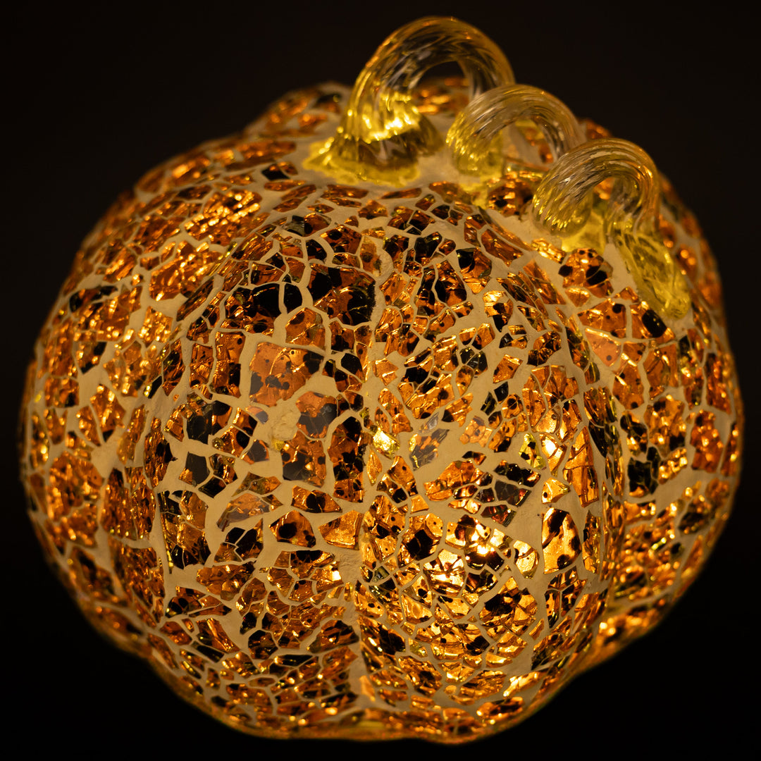 Mosaic Glass Pumpkin Small