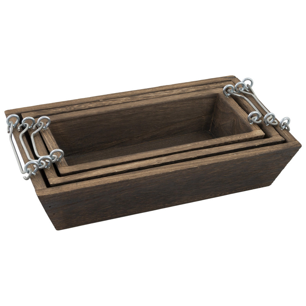 RUSTIC NESTING TRAYS S/3