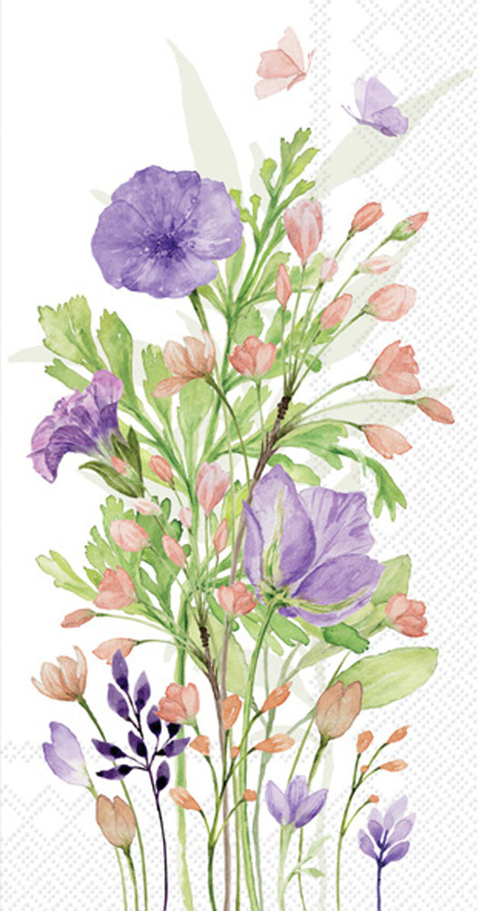 Purple Florals Guest Towel