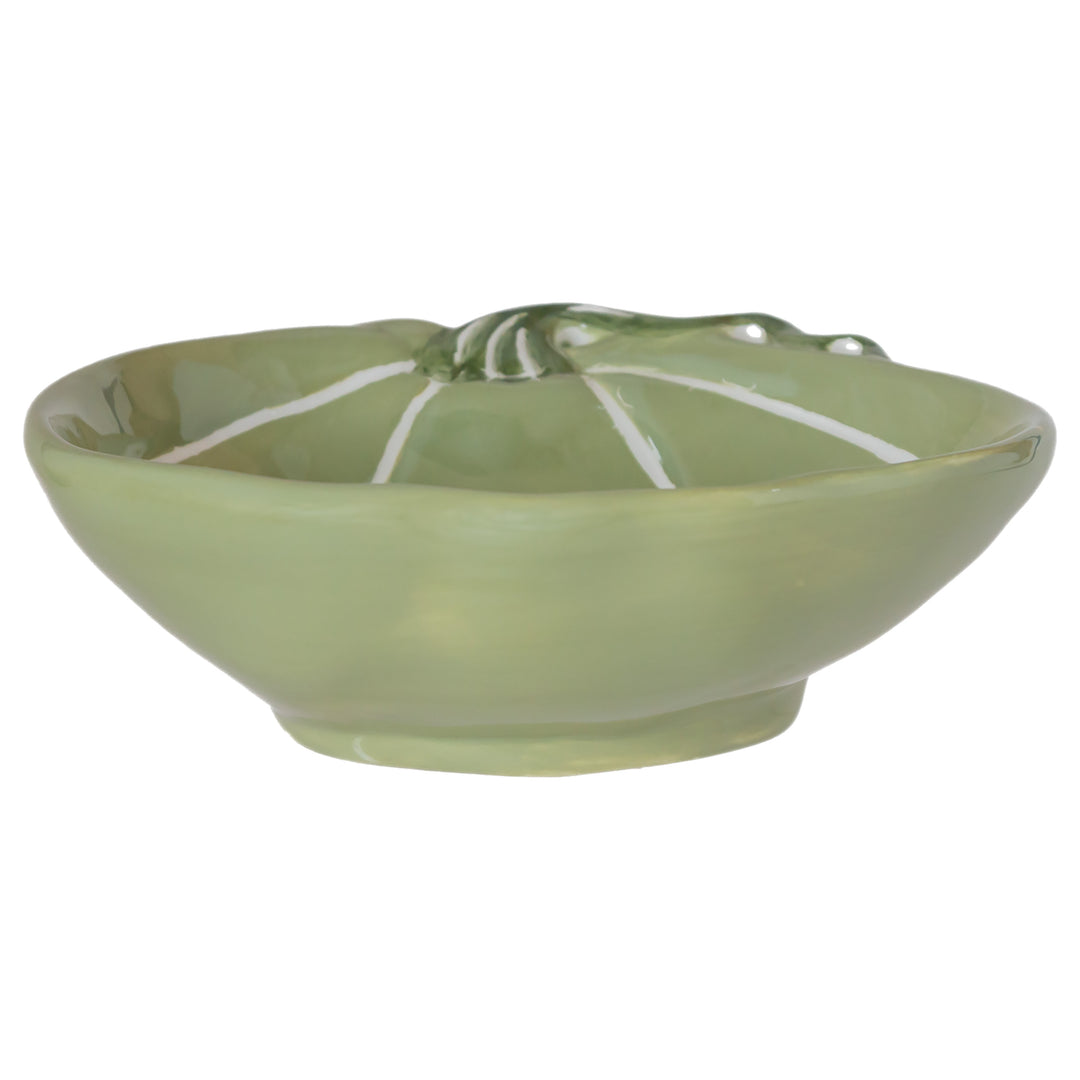 Green and White Pumpkin Bowl Small
