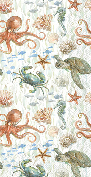 Under Sea Life Guest Towel