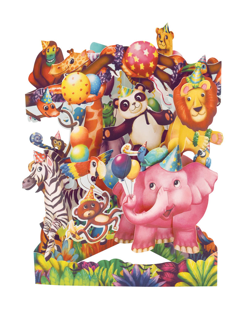 Animal Party Swing Card