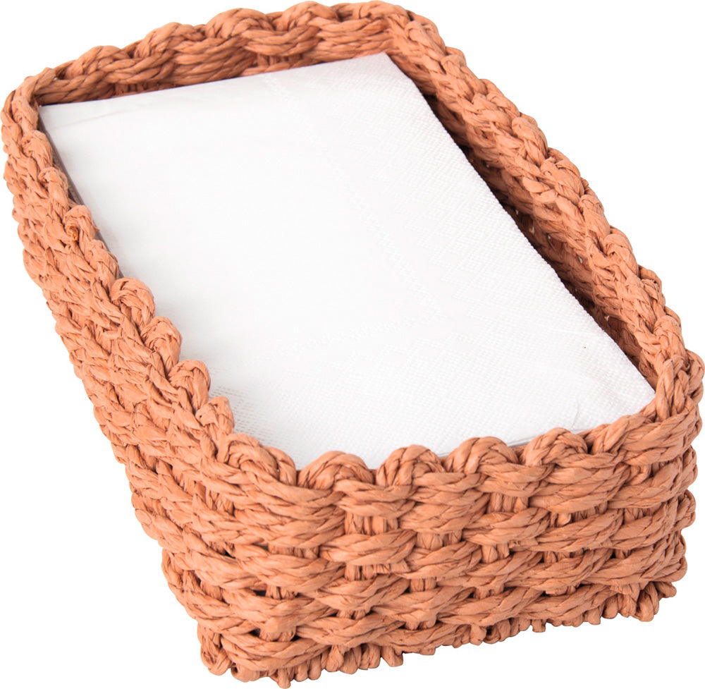 Paper Woven Guest Towel Caddy Terracotta