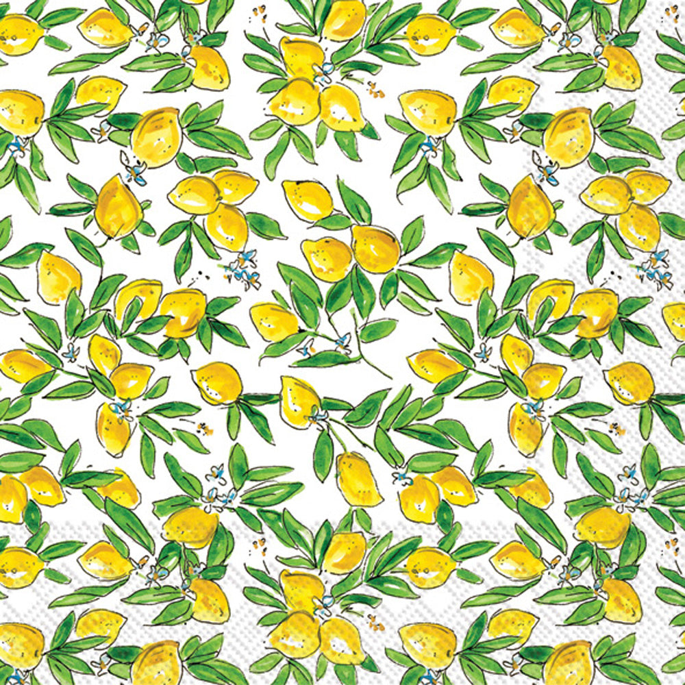 Lemons Allover Cocktail Napkin