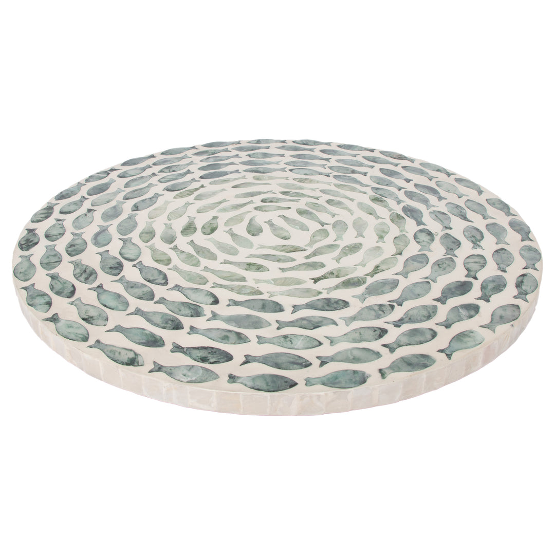 Mother Of Pearl Swirling Fish Lazy Susan