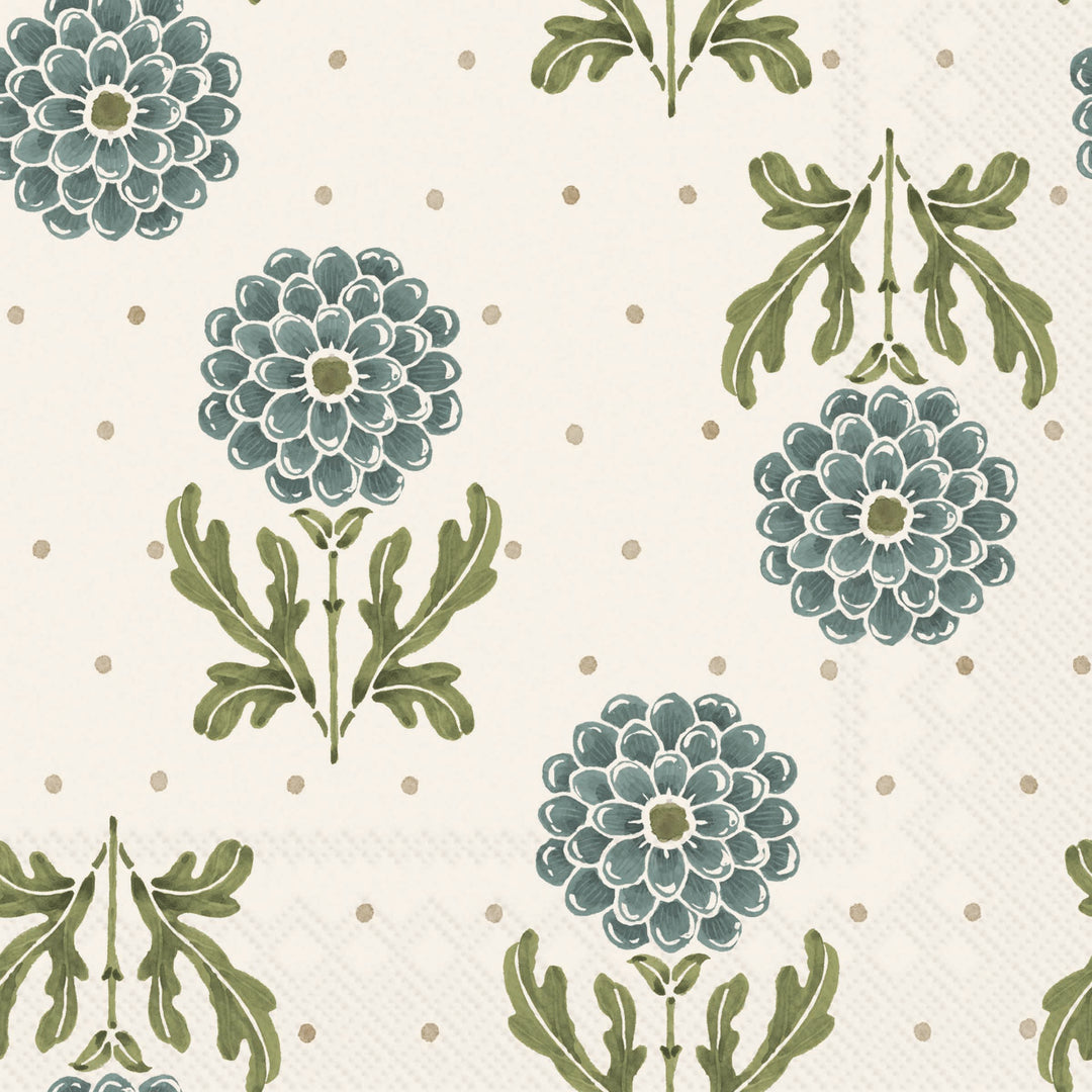 Simple Flower Blue Lunch Napkin