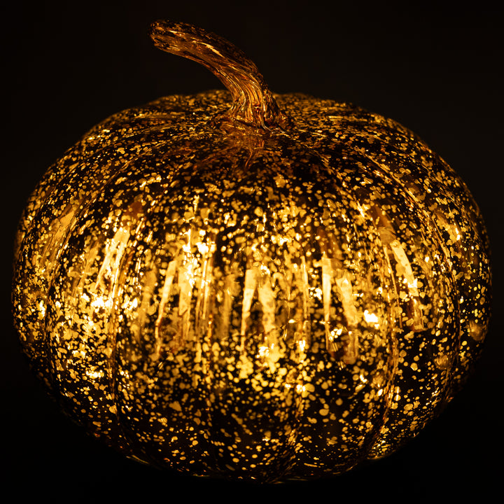 Orange Starry Glass Pumpkin Medium