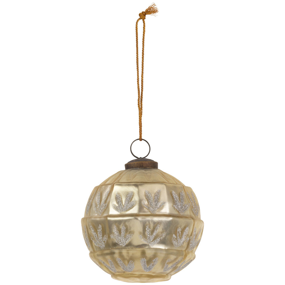 Champagne Sparkle Glass Ornament