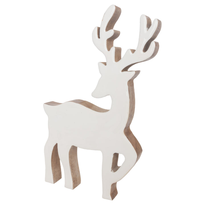 White Dancing Deer Large