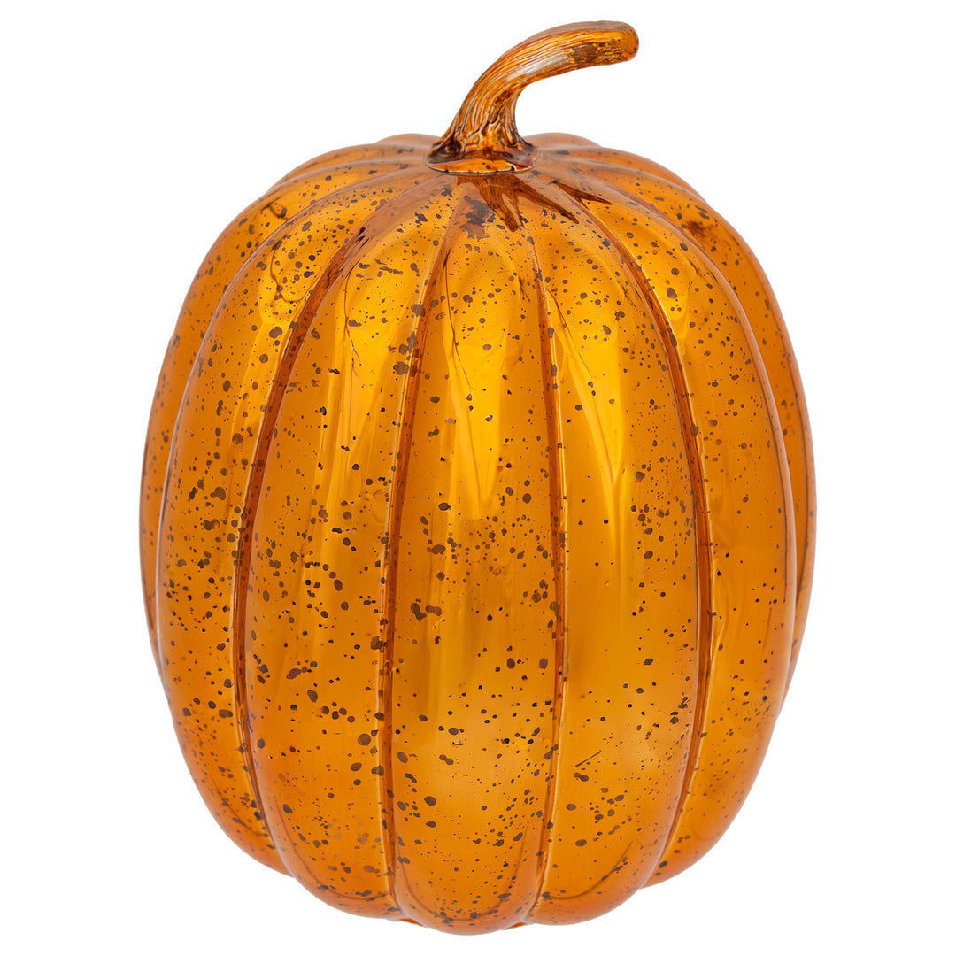 Orange Starry Glass Pumpkin Tall