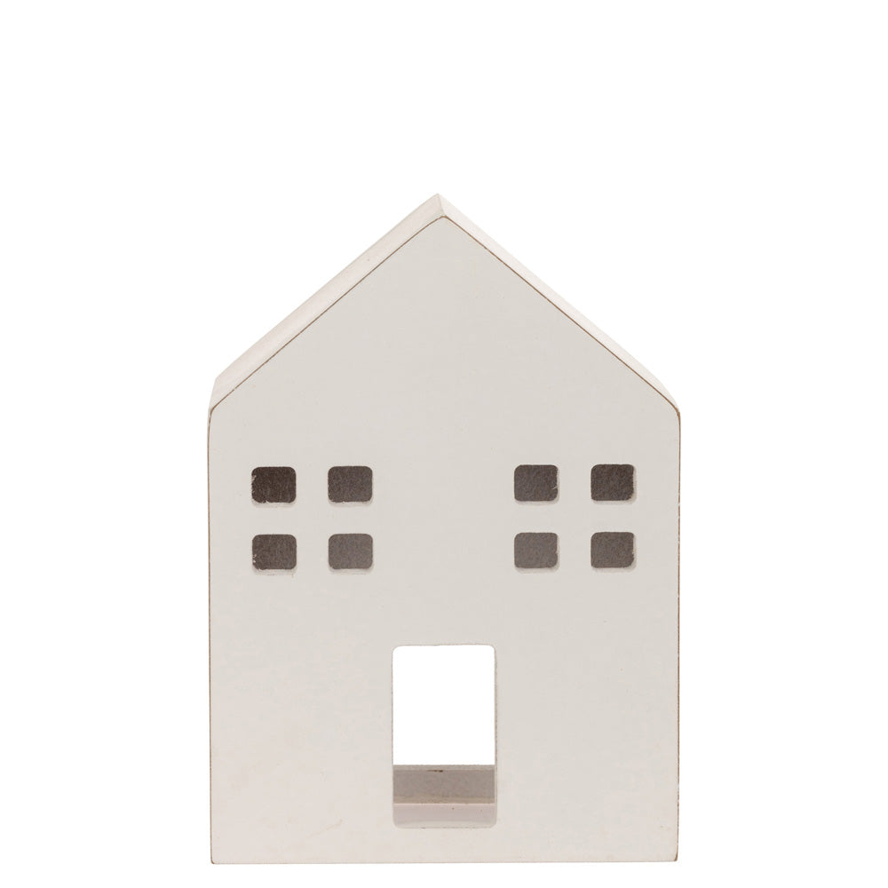 Winter White Tealight Houses (Set of 3)