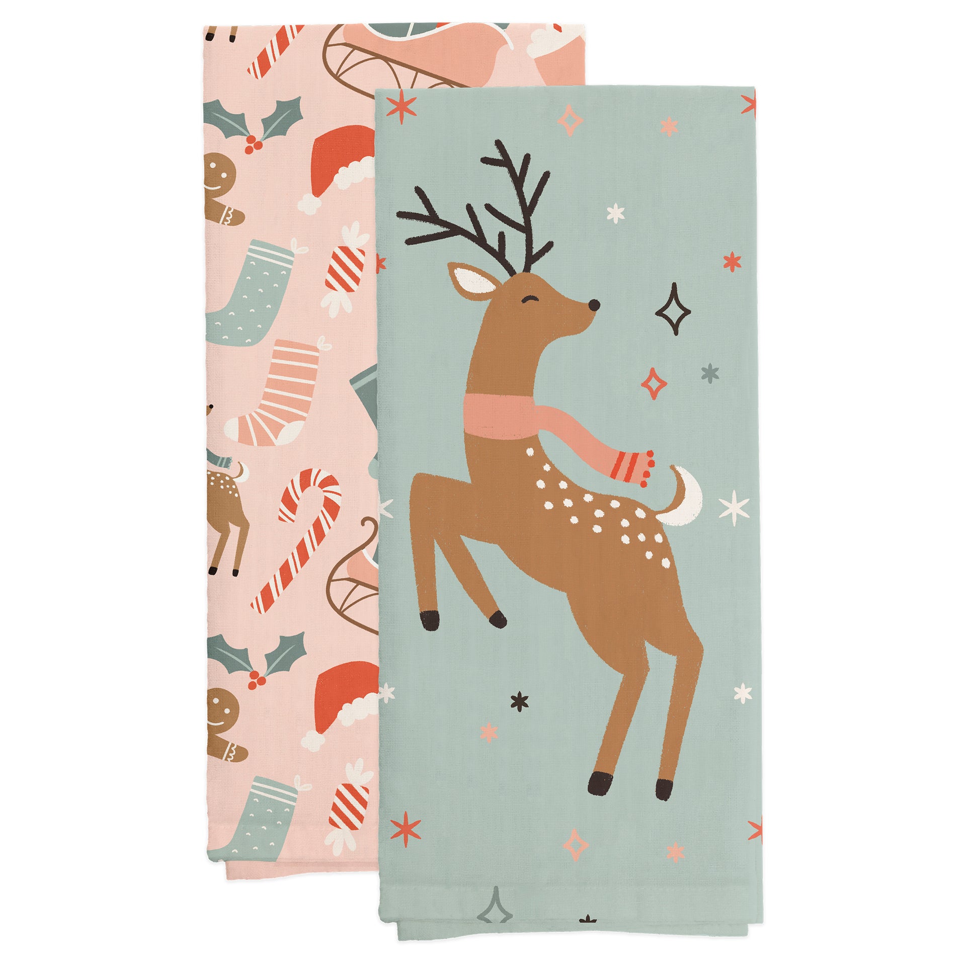 Dancing Deer Tea Towels (Set of 2)