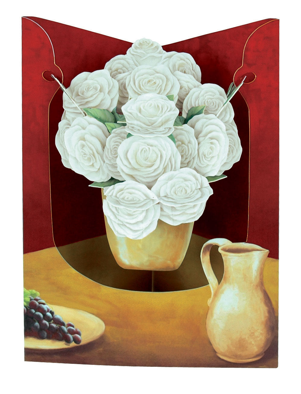 CARD/VASE OF ROSES