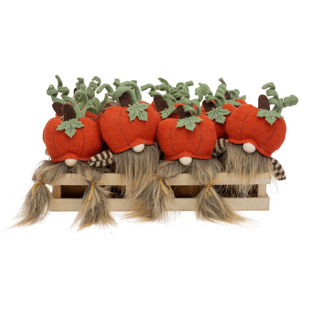 PUMPKIN HEAD GNOMES CRATE S/12