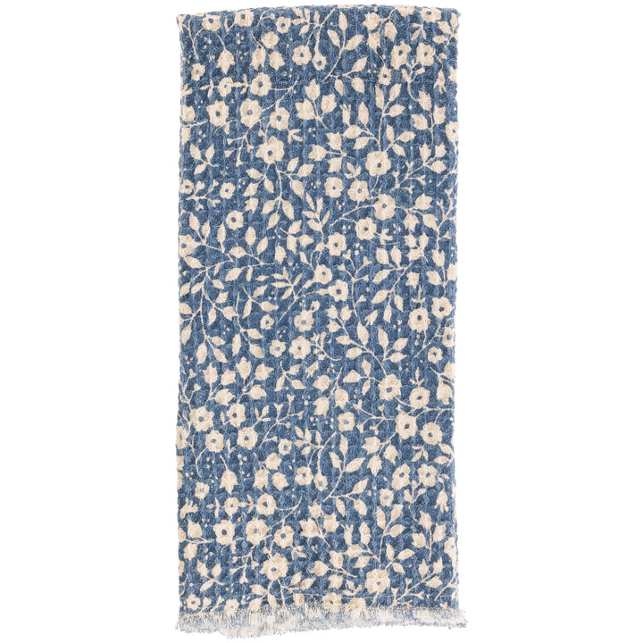 Navy Floral Waffle Tea Towels (Set of 2)