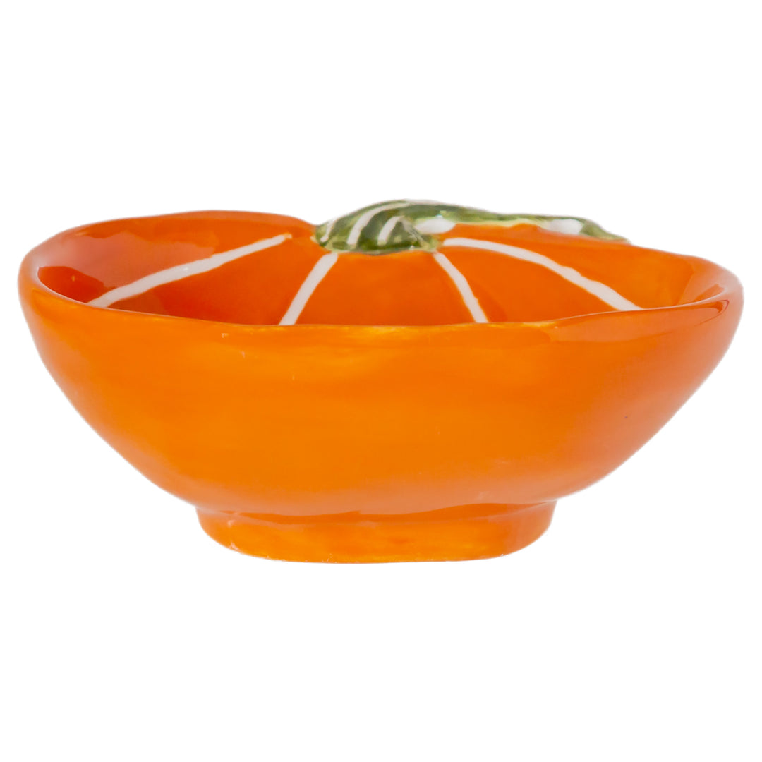 Orange and White Pumpkin Bowl Large
