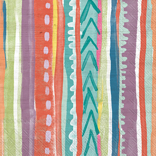 Fiesta Stripe Cocktail Napkin