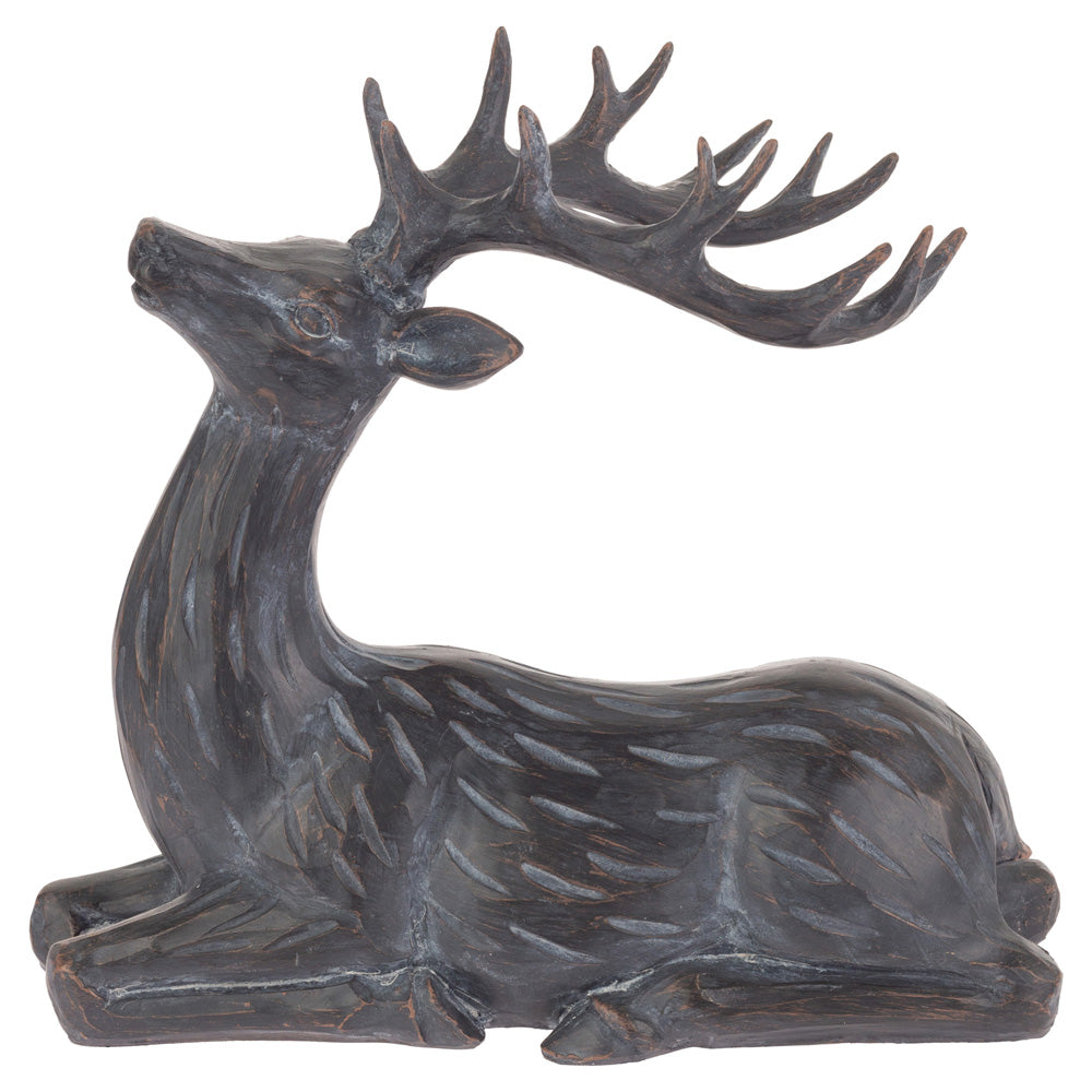 Etched Slate Sitting Deer
