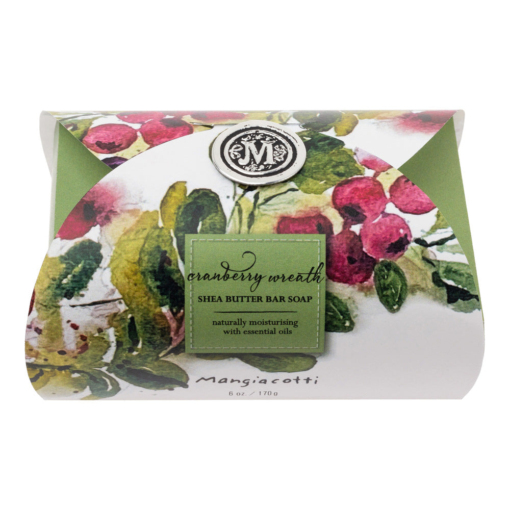Cranberry Wreath Guest Shea Butter Bar Soap