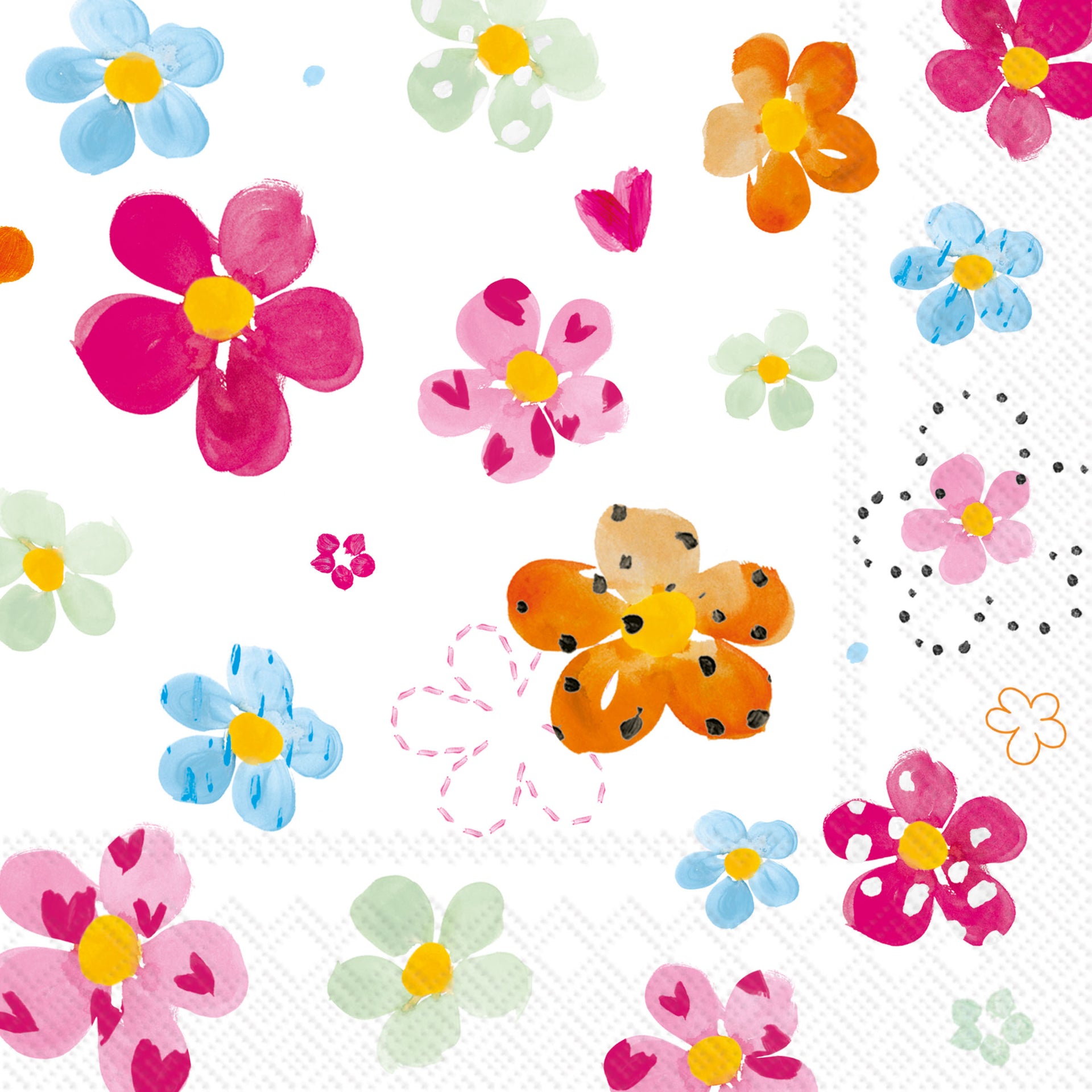 Joyful Flowers Cocktail Napkin