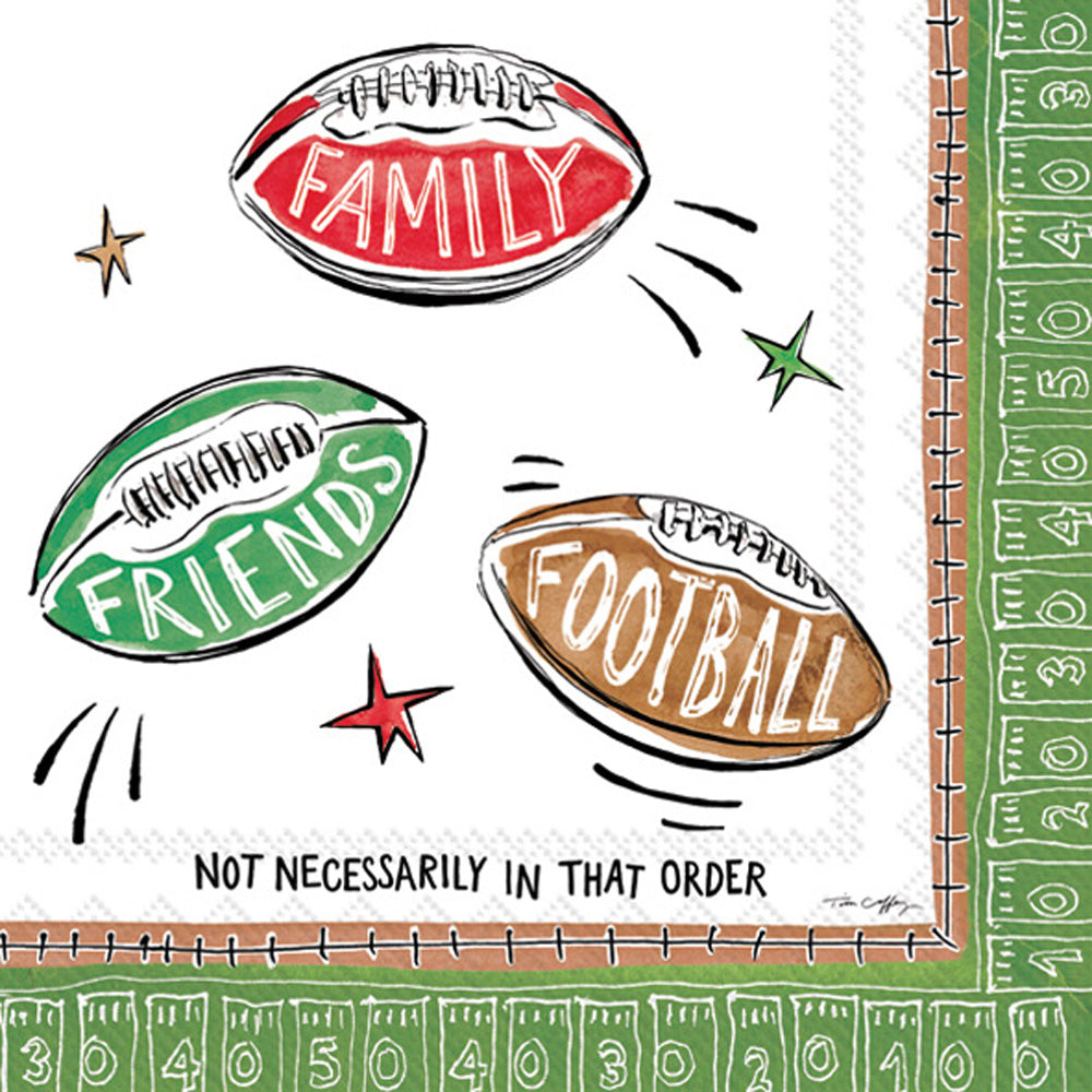 Family Friends Football Cocktail Napkin