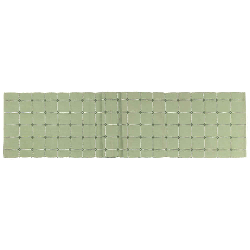 GREEN HANNAH CROSS STITCH TABLE RUNNER