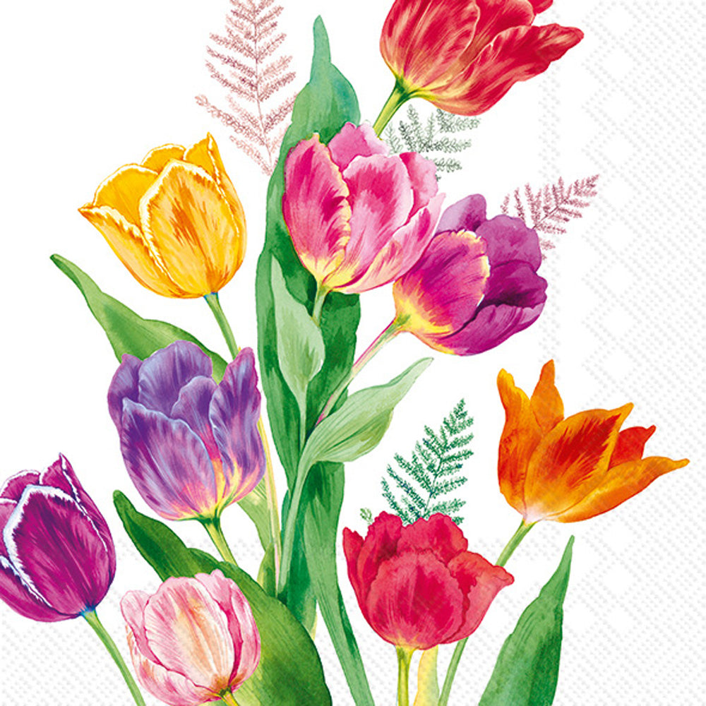 Bright Tulips Lunch Napkin