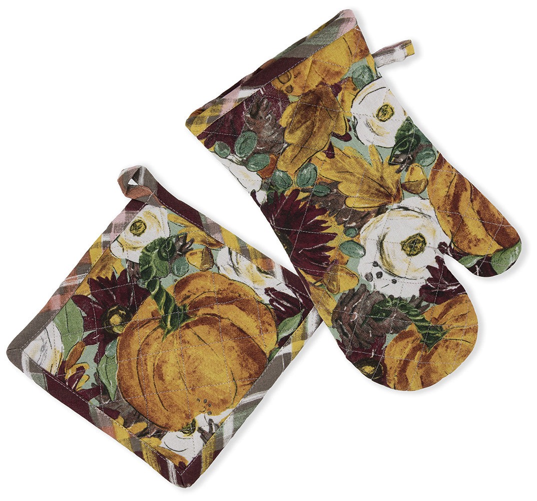 FALL ALL OVER POTHOLDER  Pot Holder & Oven Mitt Set