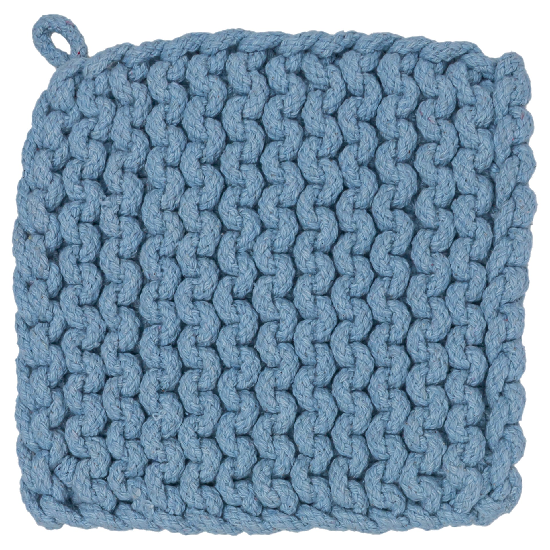 Dusty Blue Chunky Knit Pot Holder