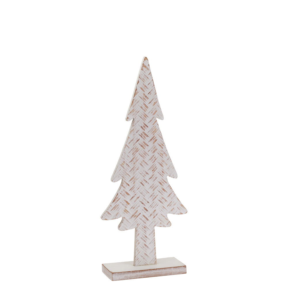 Small White Wash Basketweave Tree