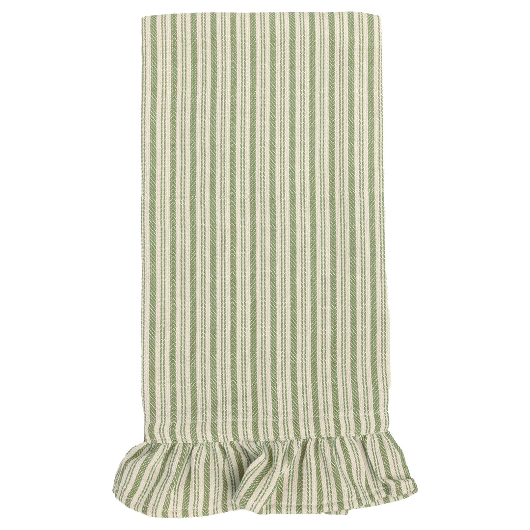 Green Stripe Oven Mitt &amp; Tea Towel