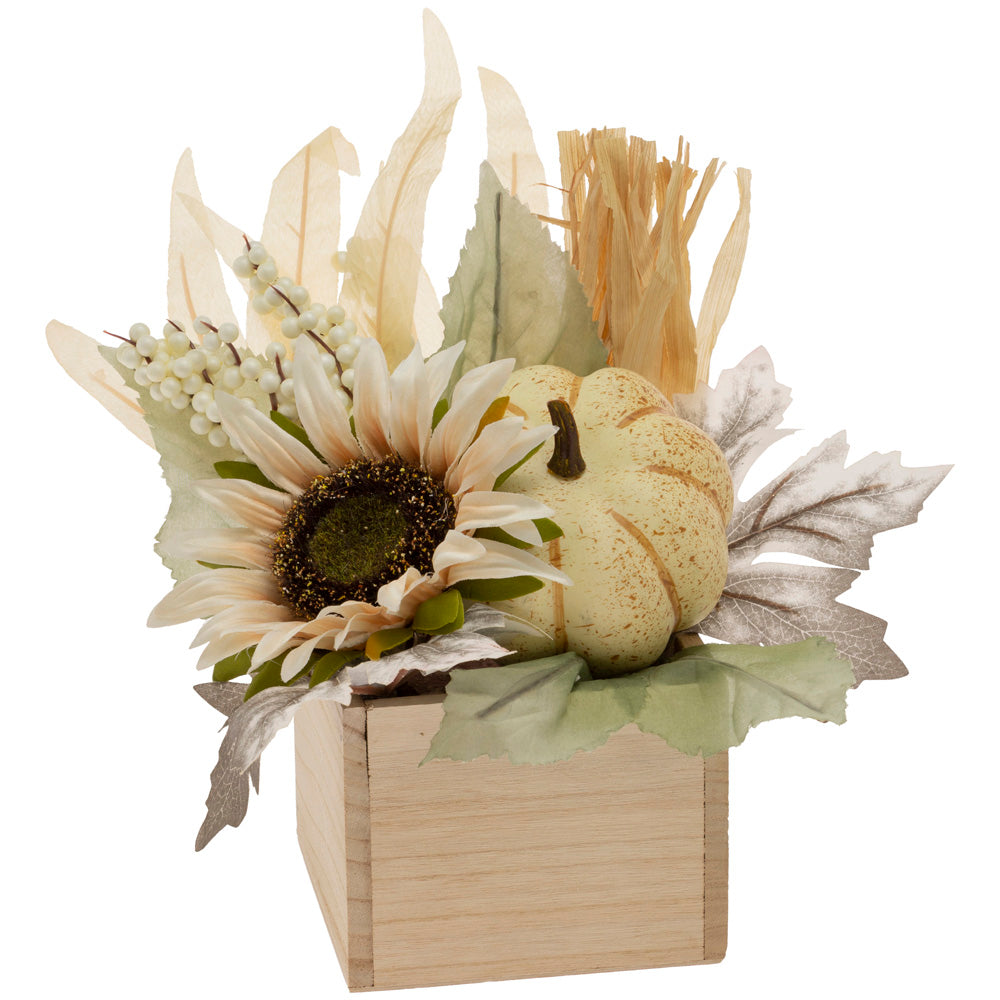 White Sunflower &amp; Pumpkin Box