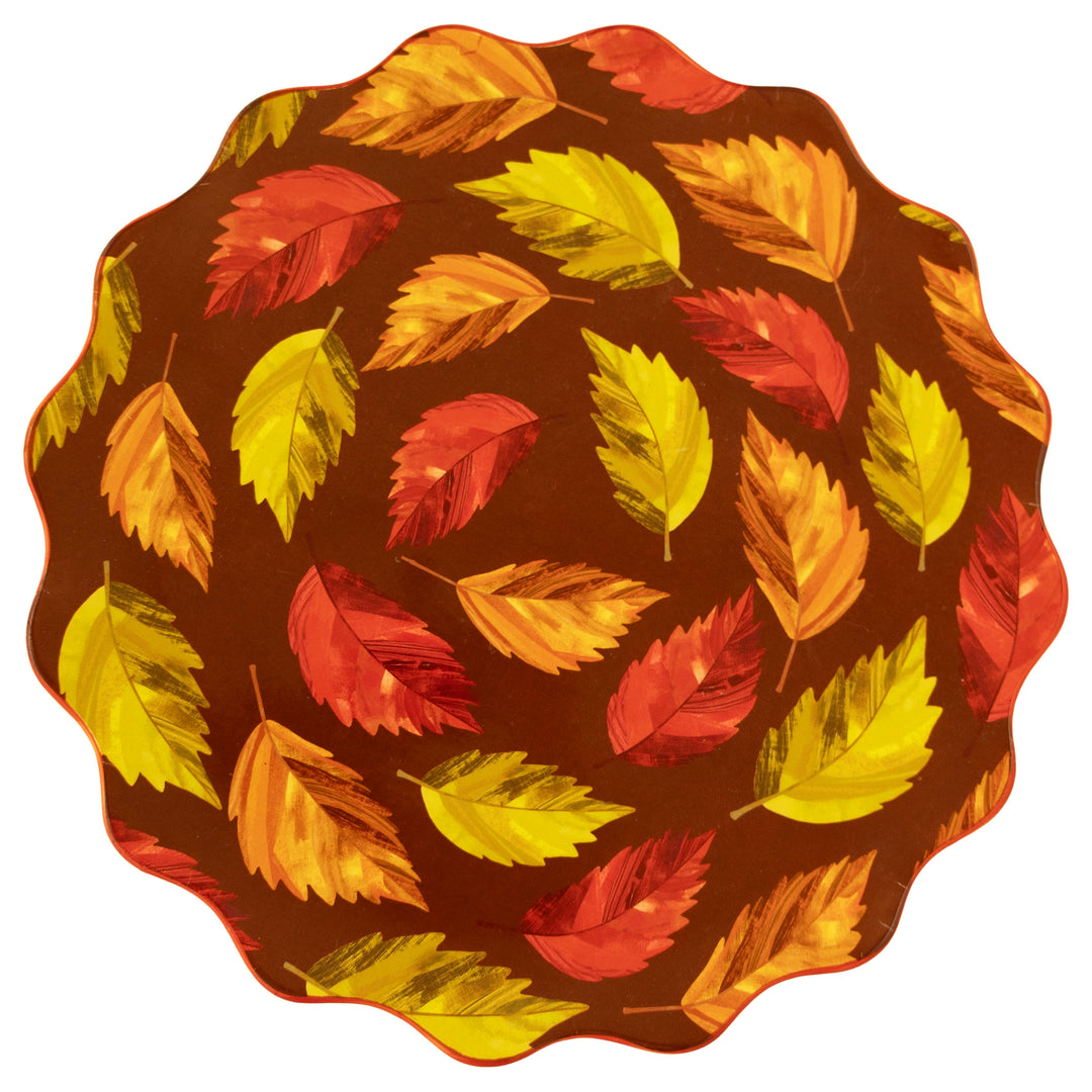 Falling Leaves Wavy Edge Platter
