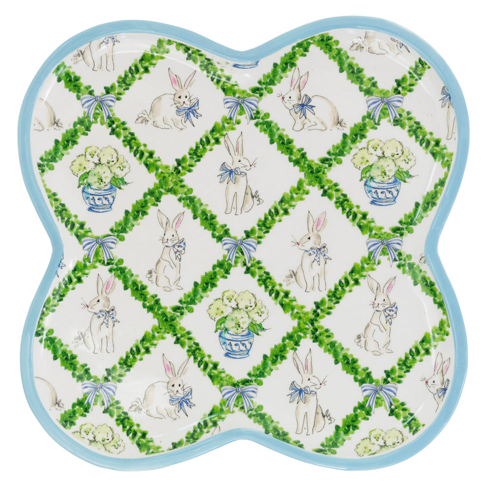 BOXWOOD TRELLIS CLOVER PLATTER