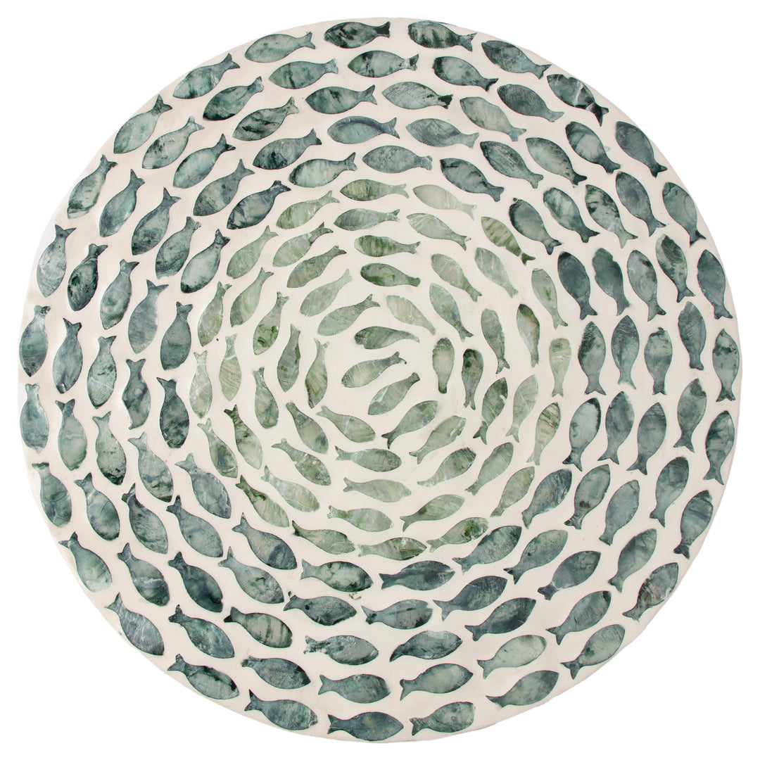 Mother Of Pearl Swirling Fish Lazy Susan