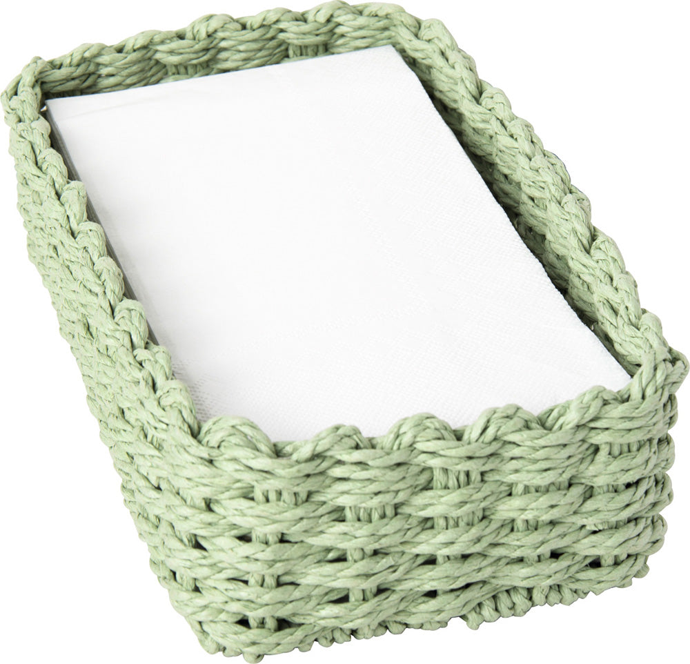 Paper Woven Guest Towel Caddy Light Gree