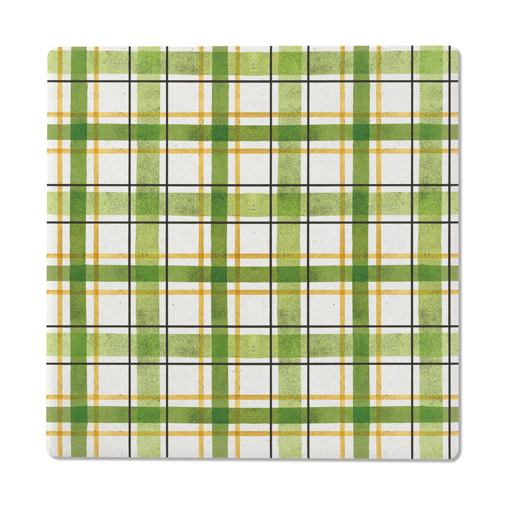 LUCKY CUTIES PLAID COASTER S/12