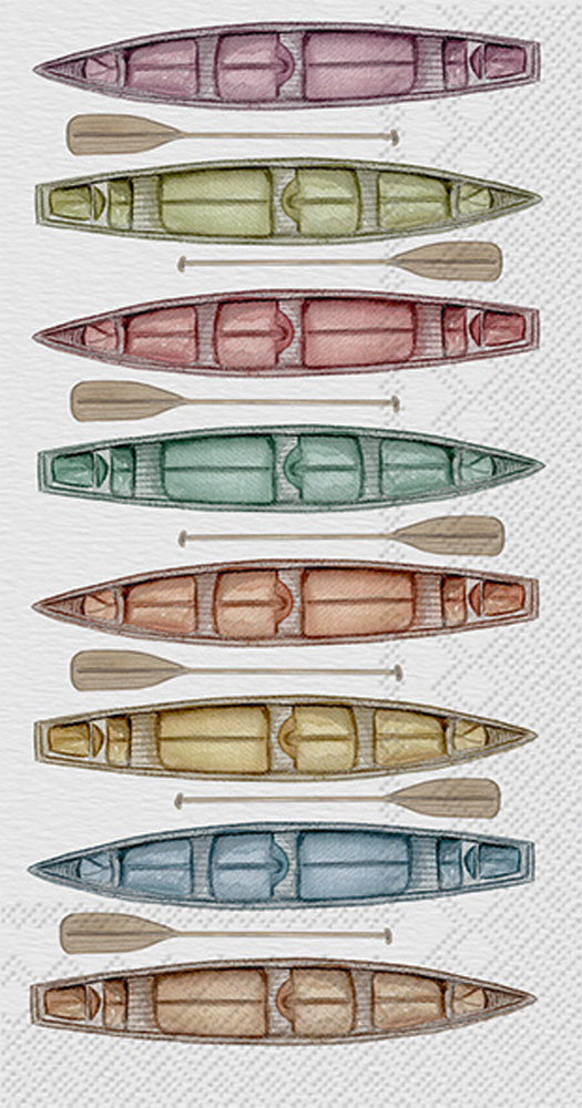 Colored Canoes Guest Towel