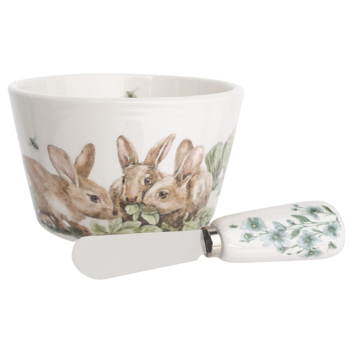 Garden Rabbits Bowl and Spreader