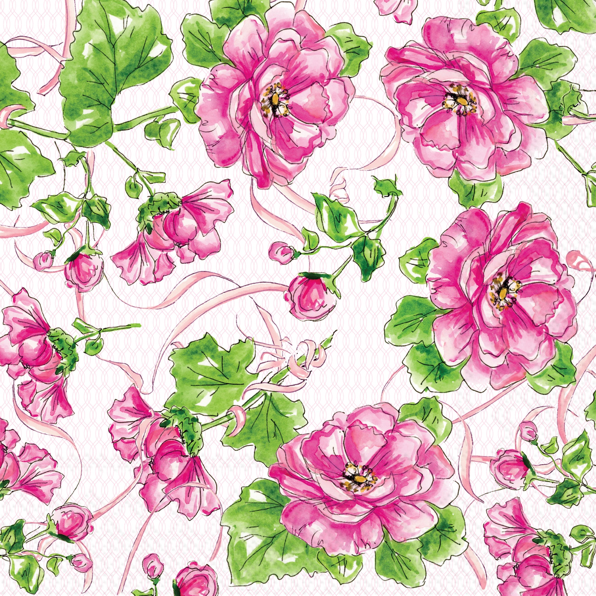 Pink Garden Party Lunch Napkin