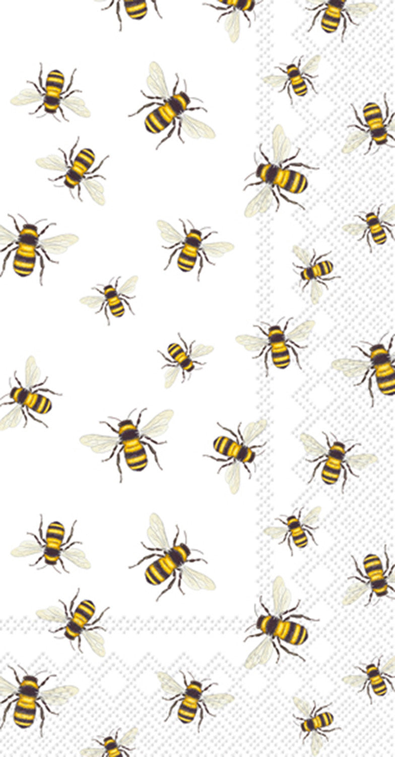 Save The Bees! Guest Towel White