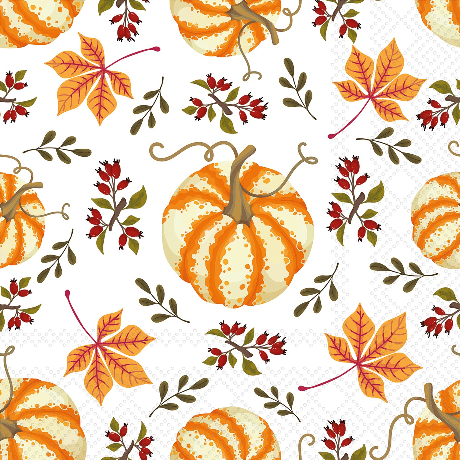 Scattered Pumpkins Cocktail Napkin