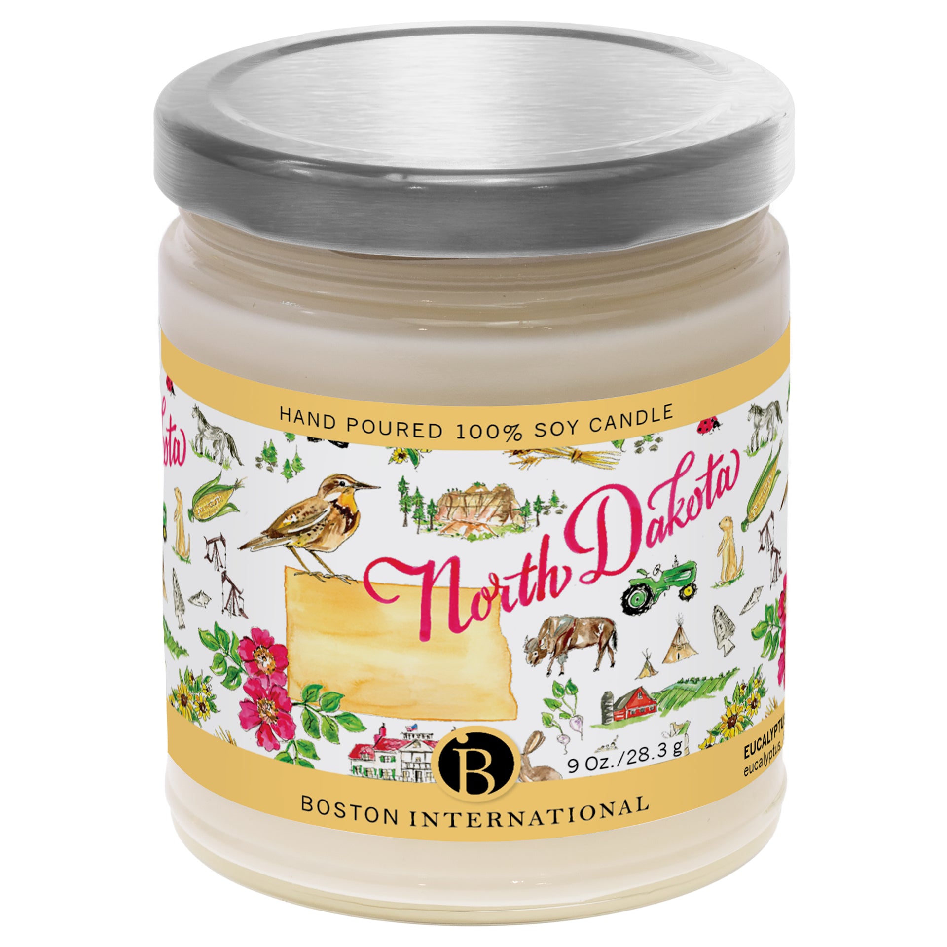 North Dakota State Candle
