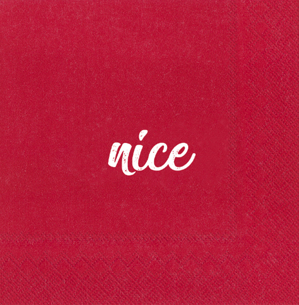 Naughty and Nice Cocktail Napkin