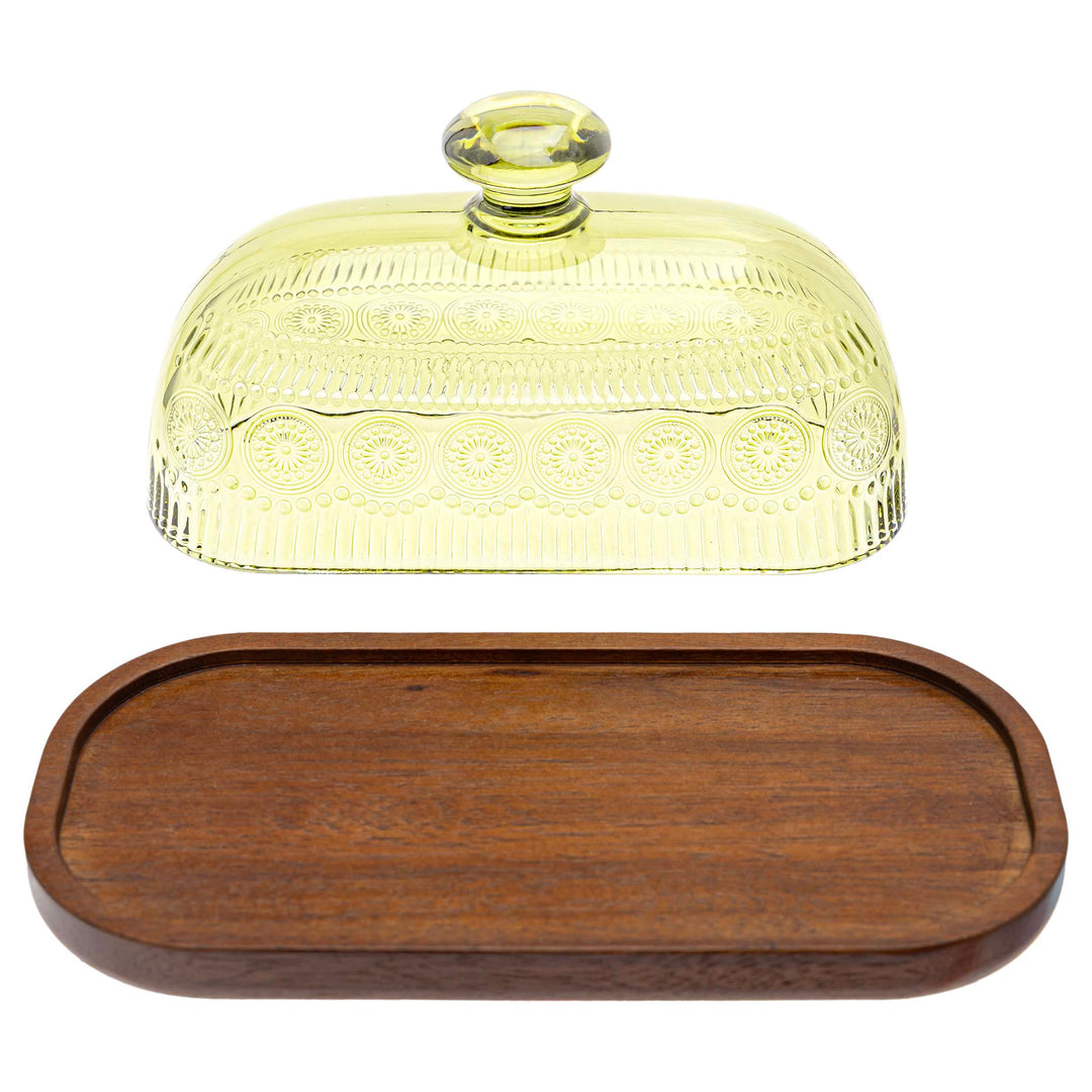 Citrine Codi Glass Butter Dish