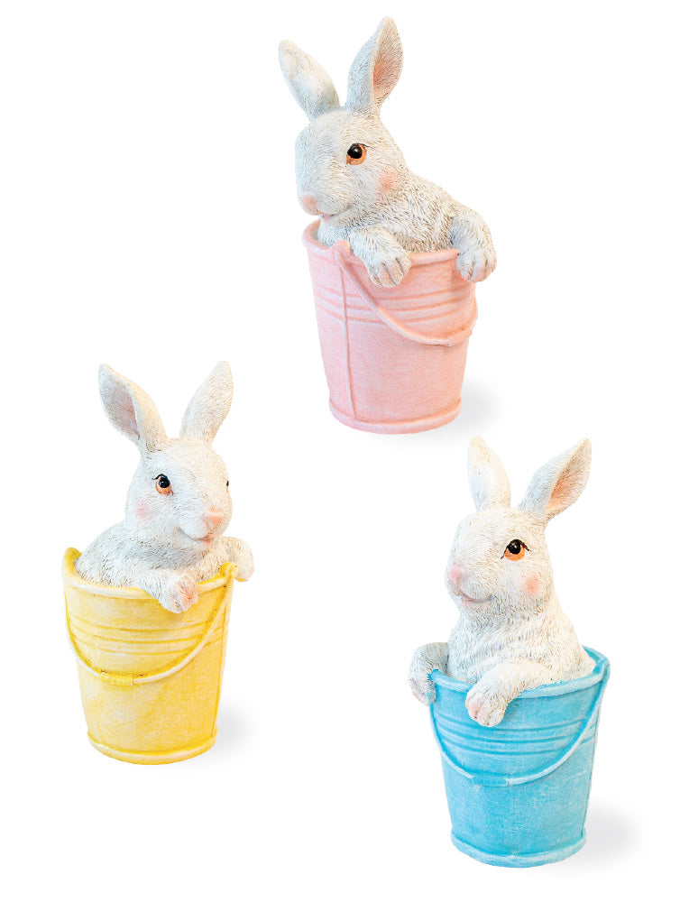 Bunny Buddies In Pails (Set of 3)