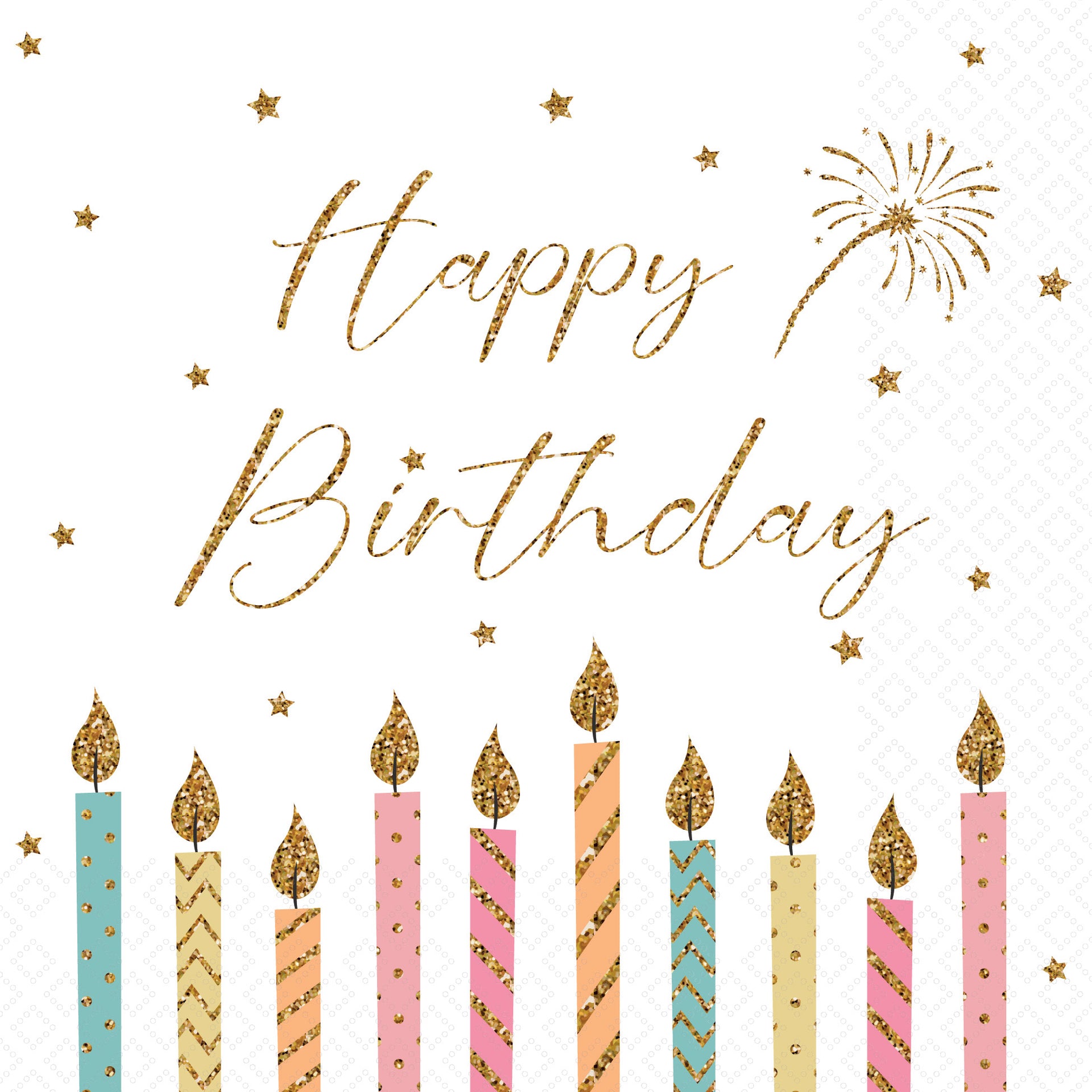 Happy Candles Lunch Napkin