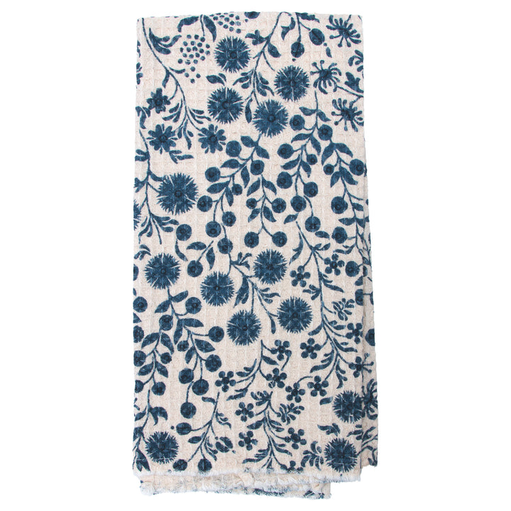 Navy Dandelions Pattern Tea Towels (Set of 2)